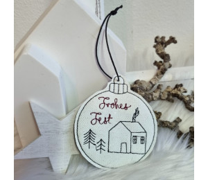 ADVENTSKALENDER 6. Dezember - 16 Anhänger Weihnachtskugeln Doodle